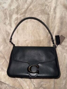 Coach Soft Tabby 2025 in Black Leather with Gunmetal Hardwear